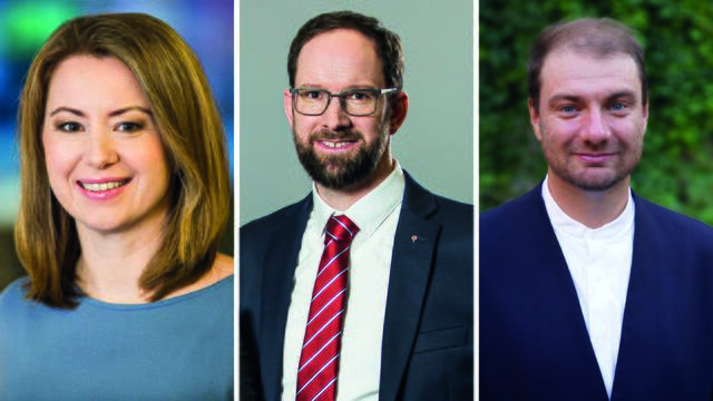 Margaretens neue Bezirksspitze: Bezirksvorsteherin Silvia Jankovic, Vize Wolfgang Mitis und Vize Thomas Kerekes.