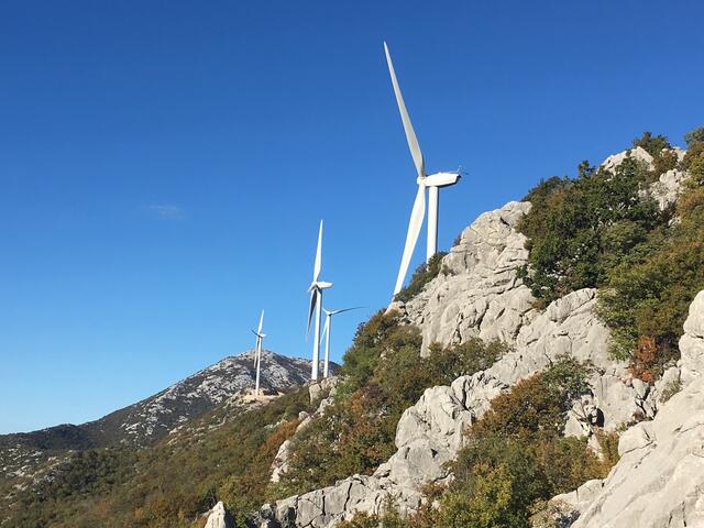 Der Windpark Orjak in der Nähe von Split (Kroatien) befindet sich nun im Eigentum des Kärntner Energiedienstleisters Kelag. | Foto: Kelag