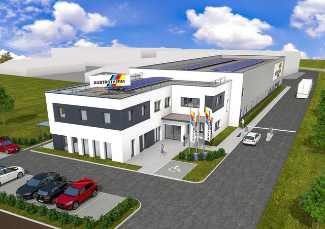 Im November begannen am Standort Pinkafeld die Bauarbeiten für ein Plus-Energie-Bürogebäude, das ab Inbetriebnahme im Sommer 2021 mehr Energie produzieren wird, als für den Betrieb notwendig ist. | Foto: Austrotherm