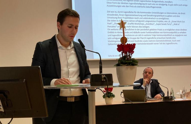 Jugendstadtrat D. Kutschera stellte den Antrag für Plan G. | Foto: Philippine Hierzer
