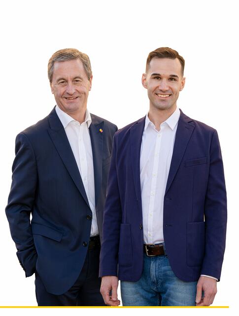 Helmut Templ (li.) und sein Wunschnachfolger Walter Lazelsberger (re.). | Foto: ÖVP St. Marien