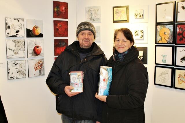 Claudia Kronlechner mit Erich Kronlechner, der den "Kärntner Kaffee" auch im Lavanttal bekannter machen möchte. | Foto: Teferle