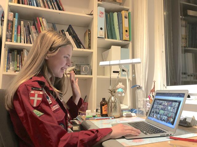 Lea Schaffner ist auch online begeisterte Pfadfinderin. | Foto: privat