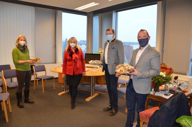 Landtagsabgeorndete Gertraud Scheiblberger, Bezirkshauptfrau Wilbirg Mitterlehner, Bezirksparteiobmann Landtagsabgeordneter Gerog Eckr und Bezirksgeschäftsführer Michael Gierlinger. | Foto: Foto: OÖVP/Gierlinger