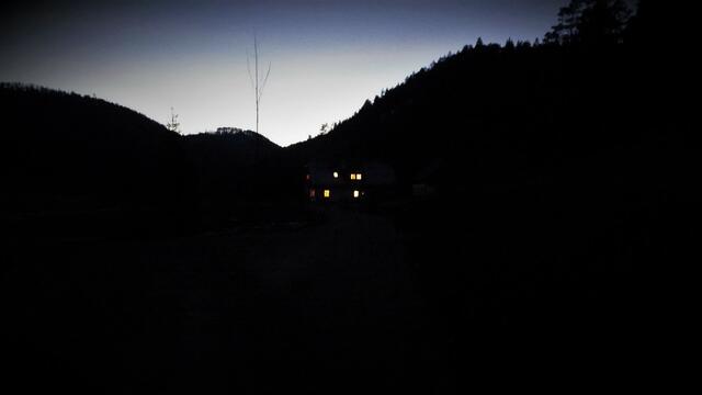 Erst in der Dunkelheit erreichen wir wieder unseren Ausgangspunkt in Mariental/Ramsau! ...