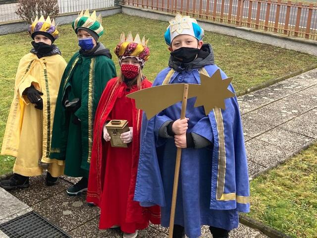 Die Sternsinger aus Kotezicken waren bereits fleißig unterwegs. | Foto: Sandra Plank