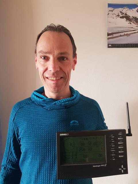 Franz Wimmer beobachtet seit 12 Jahren das Wetter.