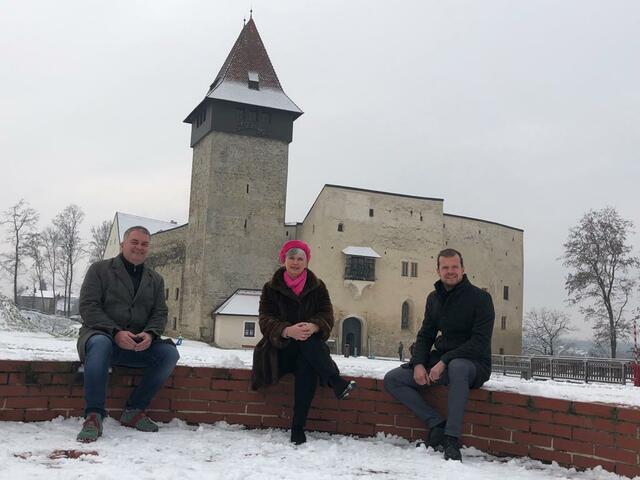 Ortsvorsteher Anton Geister, Ortsparteiobfrau Martina Wadl und Gemeindeparteiobmann Andreas Gruber.