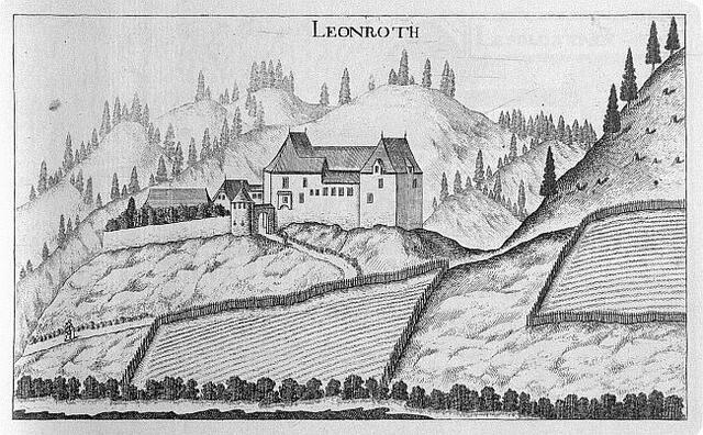 Leonroth-Kupferstich von Georg Matthäus Vischer, 1681