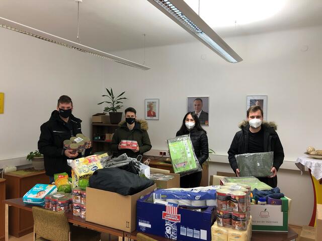 Hilfsgüter wurden auch im Büro der SJ in Güssing gesammelt. | Foto: SJ