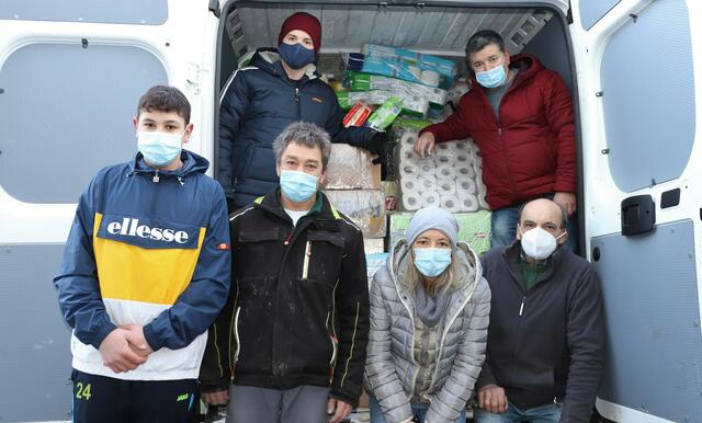 Freiwillige Helfer in Güttenbach/Pinkovac. | Foto: Sonja Radakovits-Gruber