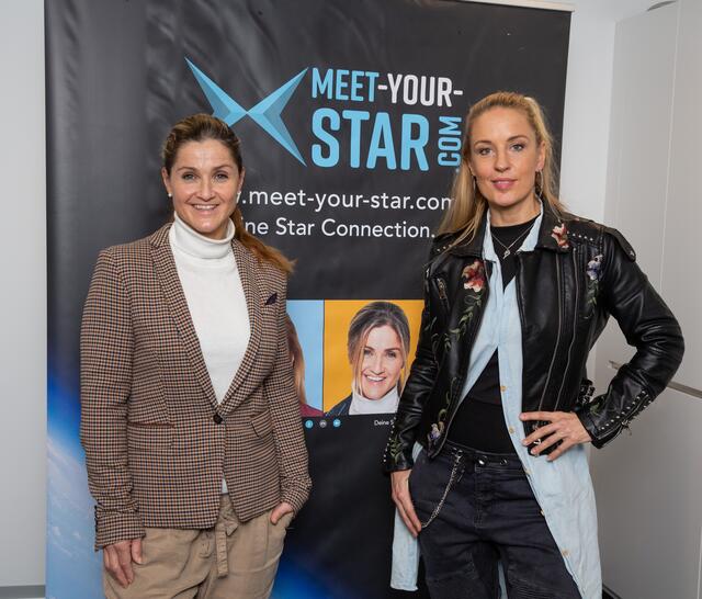 Auch Ski-Doppelweltmeisterin Lizz Görgl (l.) und Schauspielerin Lilian Klebow unterstützen das neue Projekt. | Foto: Meet your Star