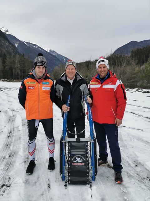 Von links: D. Maier, Betreuer O. Knauder und Sportwart C. Kogler