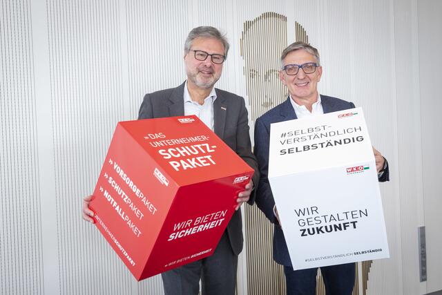 Die steirische Wirtschaft ist im Krisenmodus: Und dennoch hoffen K.-H. Dernoscheg (l.) und J. Her auf ein besseres Jahr 2021. | Foto: Foto Fischer