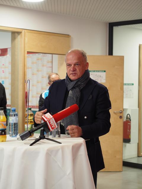 KSV-1919-Präsident Erwin Fuchs beim Pressegespräch. | Foto: Gaube