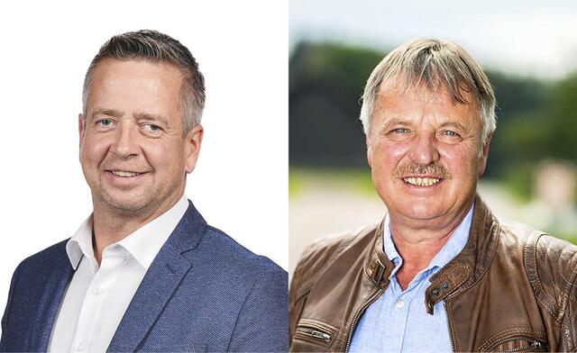 Bürgermeister Manfred Führer (ÖVP) und Vizebürgermeister Peter Pletz (SPÖ) stellen sich in Reichenfels zur Wahl.