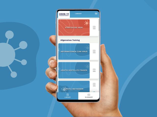 “Covid-19 im Gesundheitsbereich”: Die Digitalagentur "ovos" entwickelte die interaktive Trainings-App in Zusammenarbeit mit Expertinnen und Experten der Medizinischen Universität Wien und der Vinzenz Gruppe. | Foto: ovos media GmbH