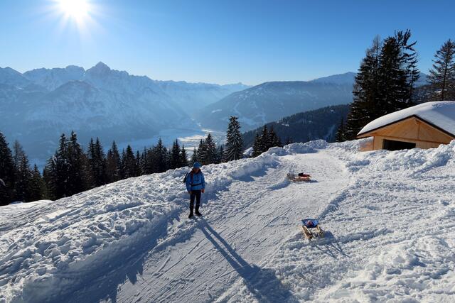 Ausblick vom Dach der Hütte