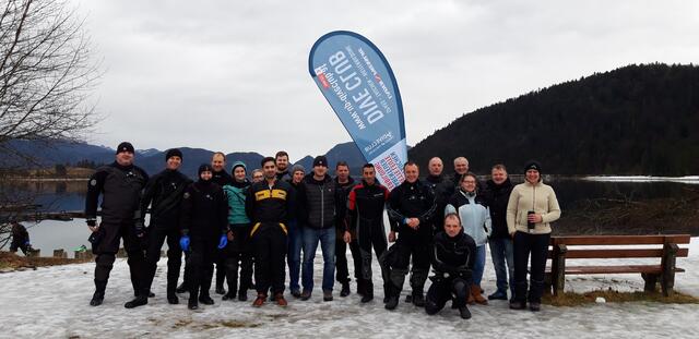 Der UP-Diveclub beim Clubevent im Februar 2020. Der Walchensee in Bayern wurde angetaucht. | Foto: privat