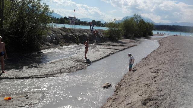 Beliebt, vor allem bei den jungen Gästen: das Sandbank Bad.