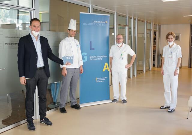 Martin Kaiser (Kaufm. Direktor), Georg Grübler (Küchenleiter), Roman Brix (Stationsleitung B1), Brigitte Fuchsluger