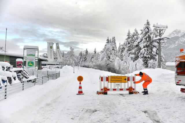 Die Lechtastraße musste für die Dauer der Arbeiten gesperrt werden.