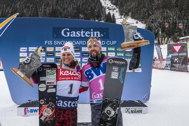 Das Pongauer Snowboard-Duo Claudia Riegler und Andi Prommegger könnte bald schon in Gastein um WM-Medaillen kämpfen.  | Foto: Ronny Katsch