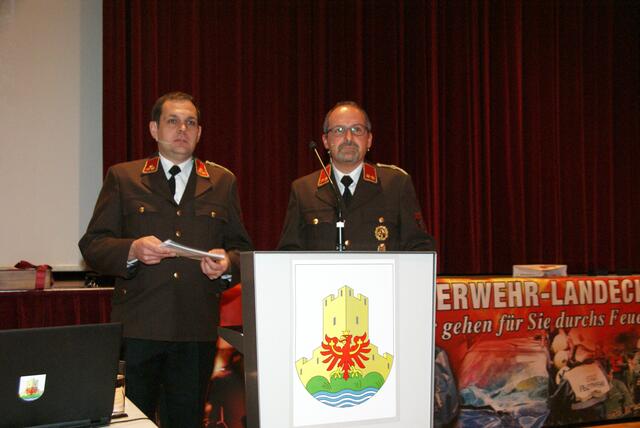 Kommandant Christian Mayer und Stv. Thomas Schönherr.