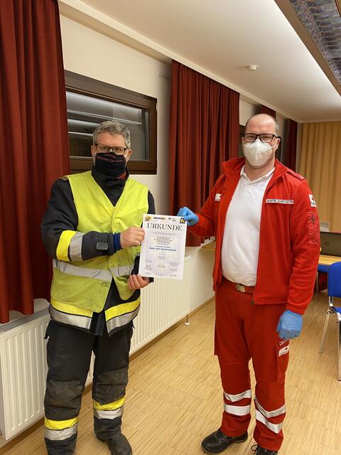 Hermann Schneider und Bürgermeister Martin Almstädter | Foto: Gemeinde Petronell-Carnuntum 