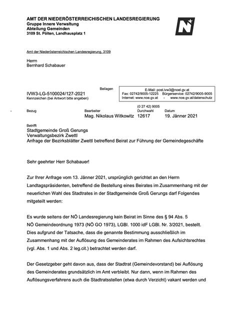 Presseanfrage-Beantwortung Seite 1 von 2 | Foto: bs