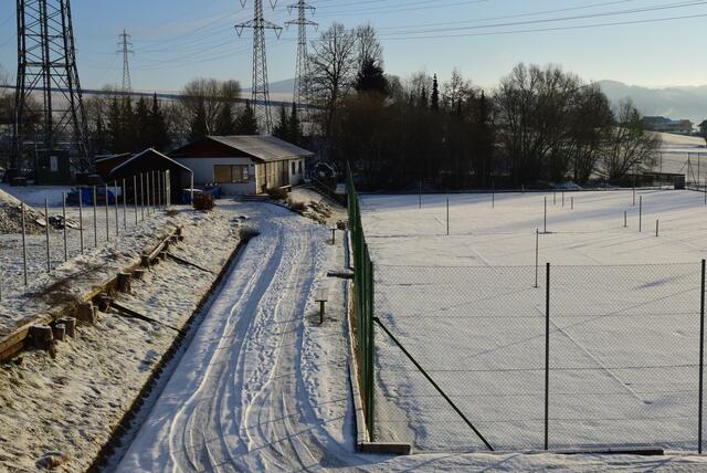 Die in die Jahre gekommene Tennisanlage in St. Lorenzen.
