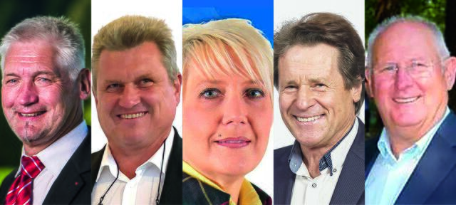 Von links: Guntram Perdacher (SPÖ), Franz Baumgartner (SGS), Iris Mischkulnig-Ortner (FPÖ), Franz Fugger (ÖVP), Franz Inzko (ABS)