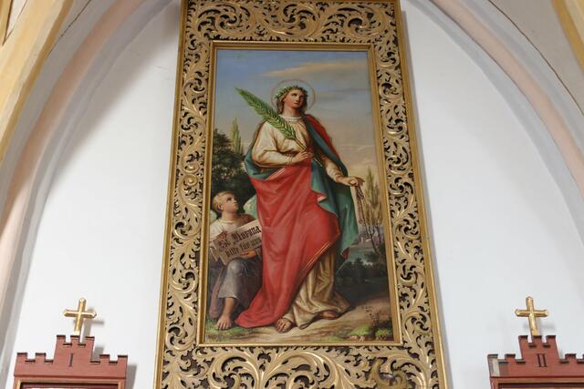 Hl. Corona mit dem Palmzweig, Kirche Birnbach 