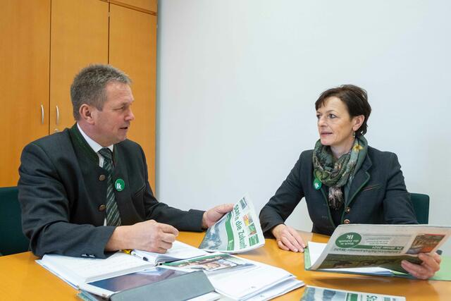 Die Sieger: Franz Titschenbacher und Maria Pein (beide Bauernbund) bleiben das Führungsduo in der Landwirtschaftskammer.