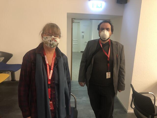 Christiane Maringer und Spitzenkandidat Samuel Seitz.
