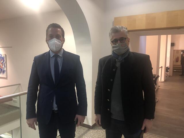 FP-Spitzenkandidat Klaus Otzelberger und Martin Antauer.