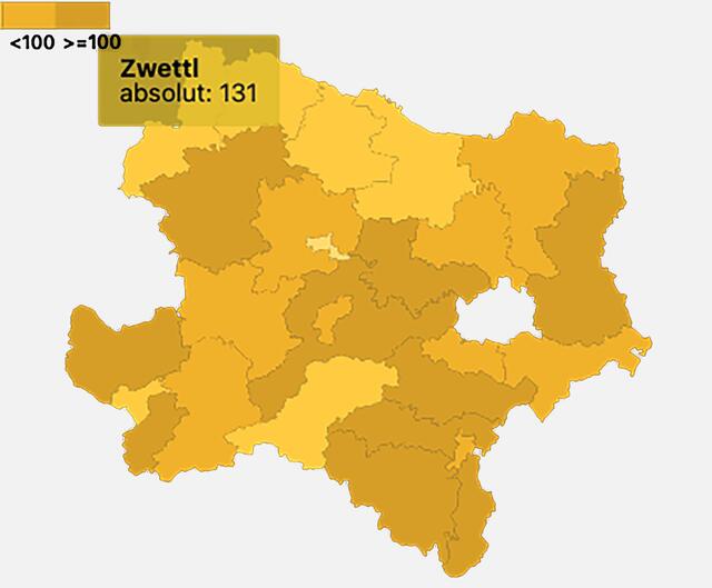 Im Bezirk Zwettl wurden in der Vorwoche die höchsten Infektionszahlen in ganz Niederösterreich registriert.