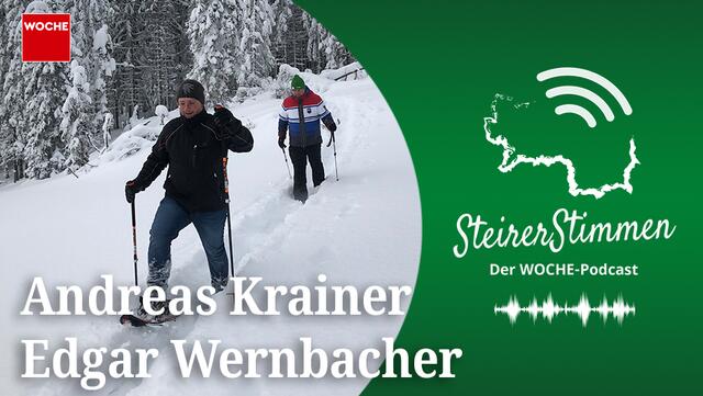 Mit Schneeschuhen auf der verschneiten Stanglam unterwegs: "Hackl wandert" mit Andreas Krainer und Edgar Wernbacher