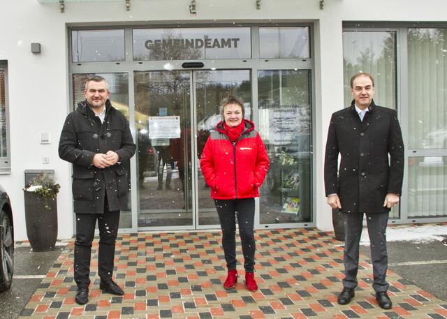 LR Heinrich Dorner, Bgm. Renate Habetler, Bernstein und LR Leonhard Schneemann