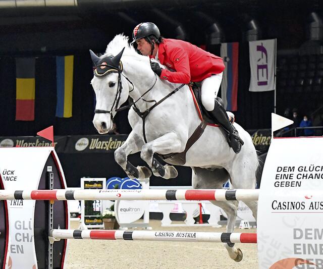 Peter Englbrecht und "Concerto Mio" starteten im Superfinale des Casino Grand Prix in Salzburg und belegten Platz drei. | Foto: Sibil Slejko