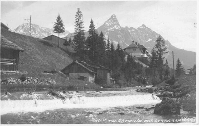 Ein altes Bild der Loisachmühle in Ehrwald. | Foto: René Paulweber