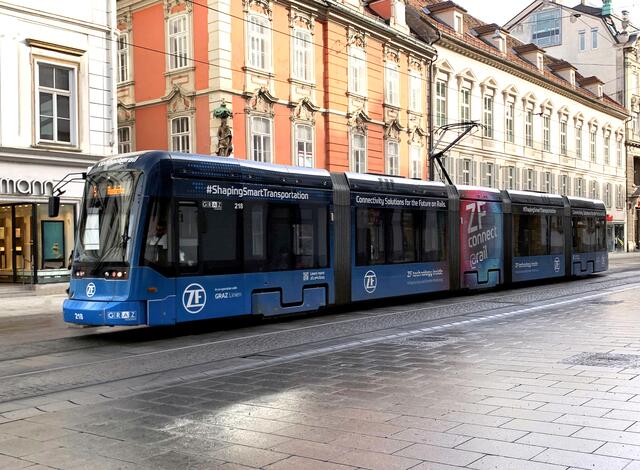 Das deutsche Unternehmen ZF überwacht den Zustand der Grazer Straßenbahnen. | Foto: ZF