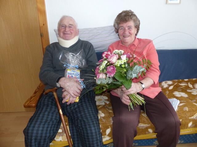 Nach 60 Jahren immer noch ein Herz und eine Seele: Rosa und Adolf Bäuchler. | Foto: privat