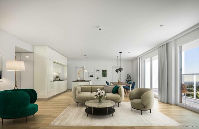 Marina Tower: Bis dato konnten 60 Prozent der  511 freifinanzierten Eigentumswohnungen verkauft werden. | Foto: isochrome (Visualisierung)