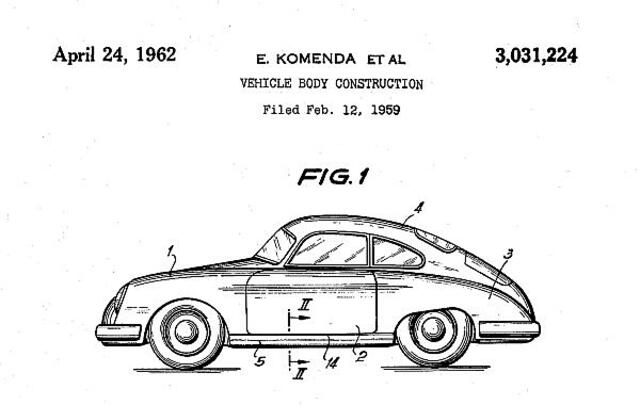 Streamliner: der Porsche 356 in der US Patentschrift von Erwin Komenda