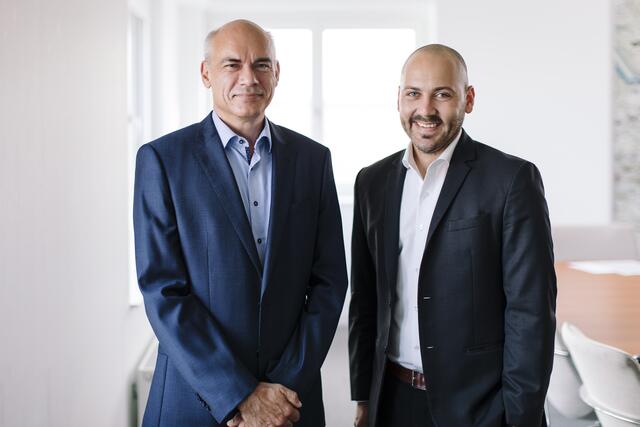 Die beiden Glorit-Geschäftsführer Stefan Messar und Lukas Sattlegger
