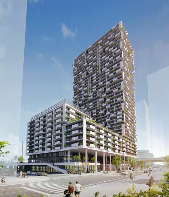 511 neue Wohnungen in der Wehlistraße: Mit 138 Metern wird der Marina Tower das höchste Gebäude des 2. Bezirks.  | Foto: isochrome (Visualisierung)