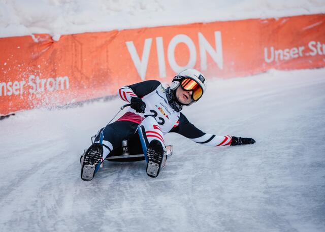 Tina Unterberger auf dem Weg zum ersten Stockerlplatz der heurigen Saison. | Foto: ÖRV/Miriam Jennewein