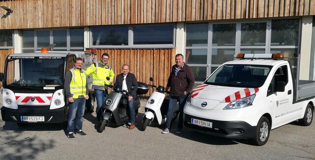 Seit 2019 ist der Wirtschaftshof in Braunau teilweise mit E-Fahrzeugen unterwegs.