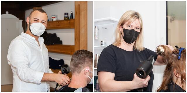 Im Interview: Berbershop Groß-Enzersdorf mit Inhaber Aka Kaan Piskin und der Inhaberin des Raasdorfer Haarstudios Frey, Martha Frey. | Foto: Regina Courtier